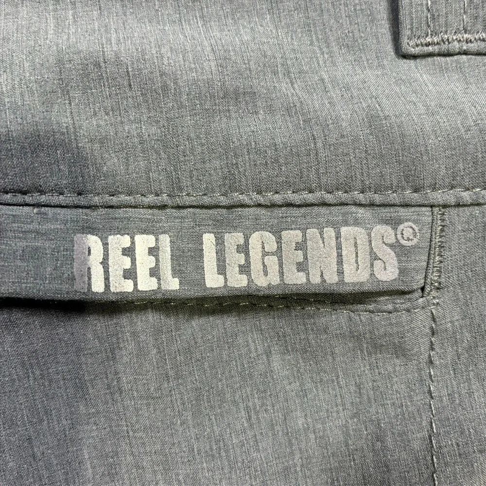 Reel Legends Mens Chino Shorts Size‎ 36 Gray Flat Front Outdoor High Rise